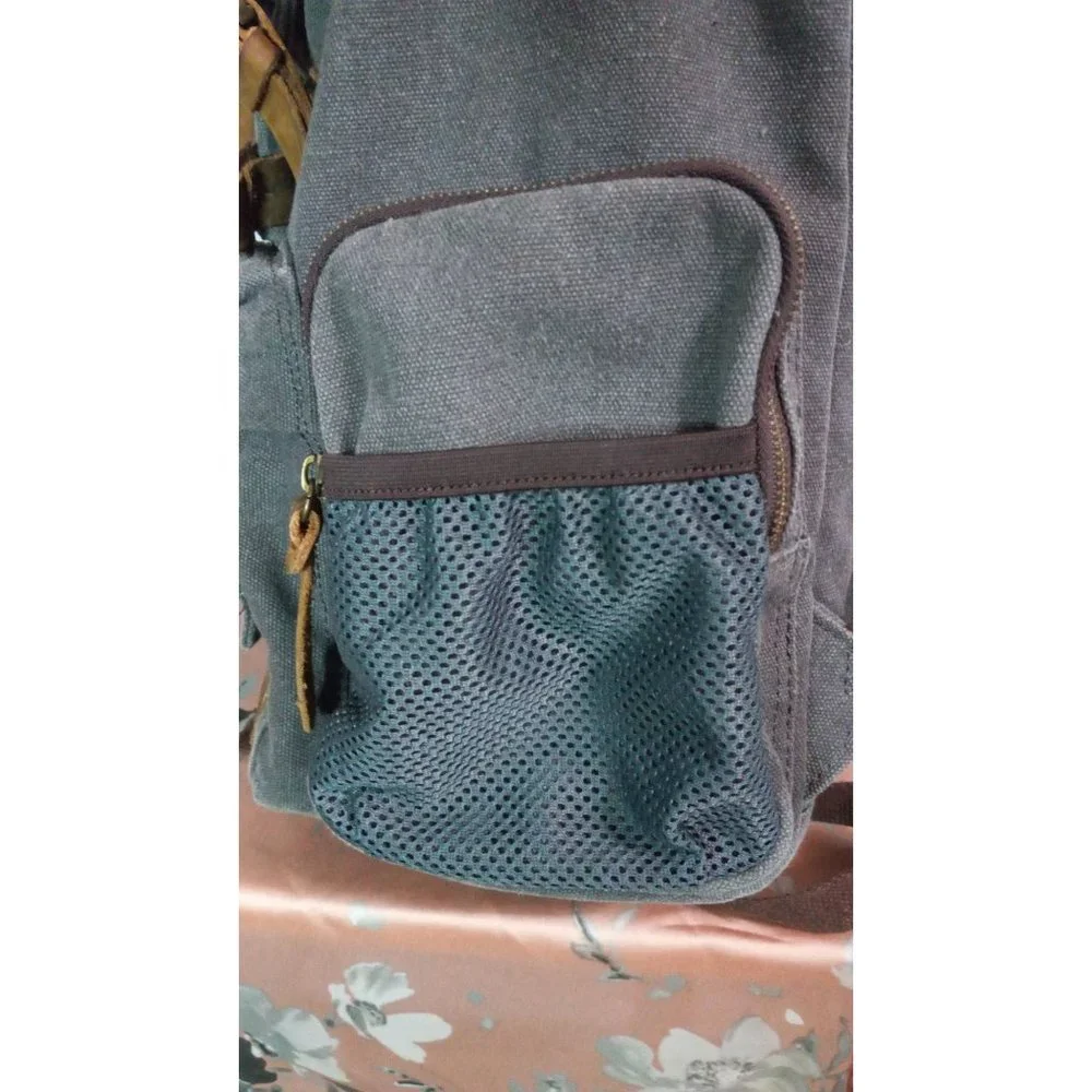 P.K.U. VDSL Grey Canvas Augur Series Laptop School Utility Outdoor Travel Backpa